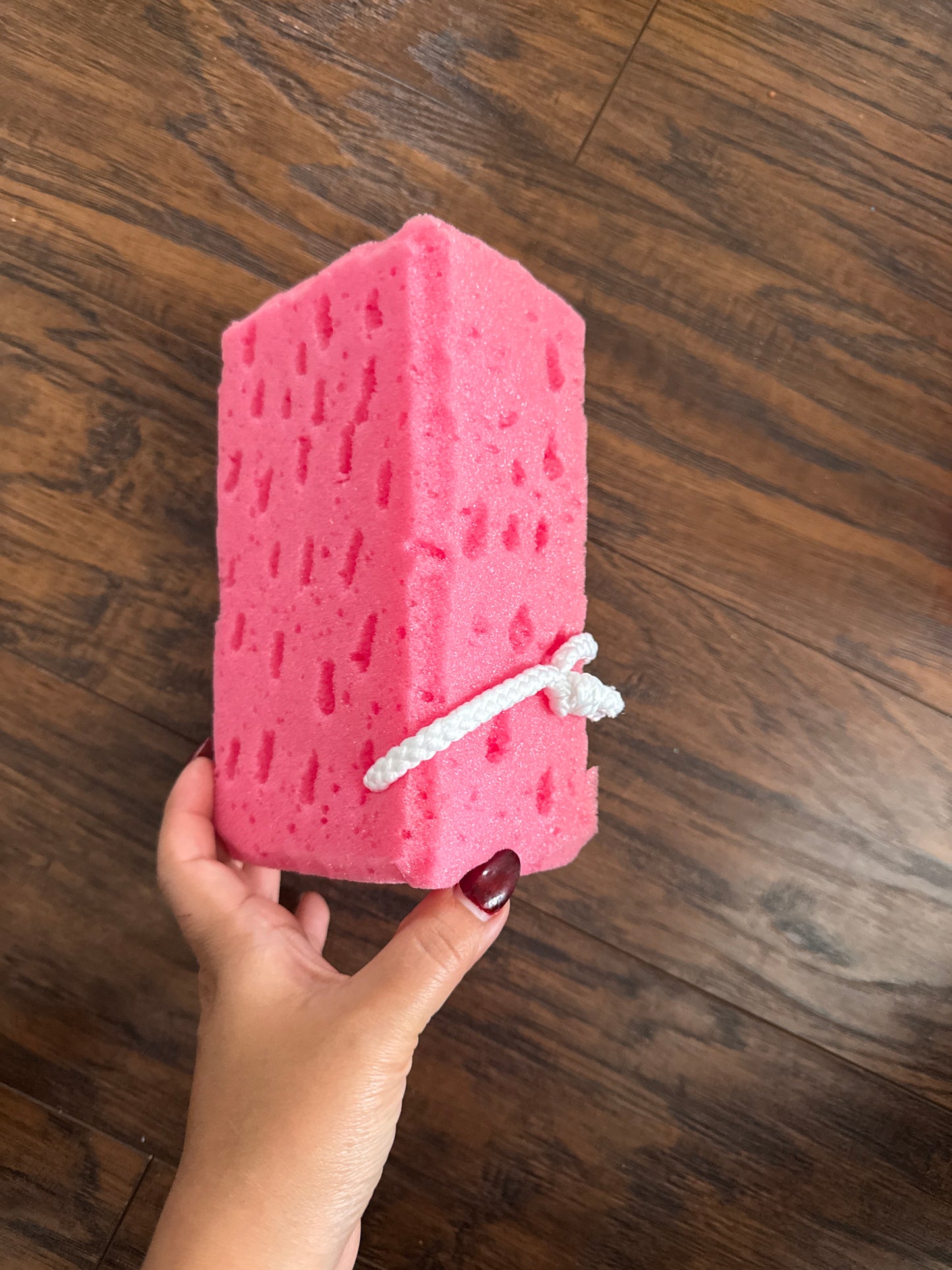 Rectangular pink sponge