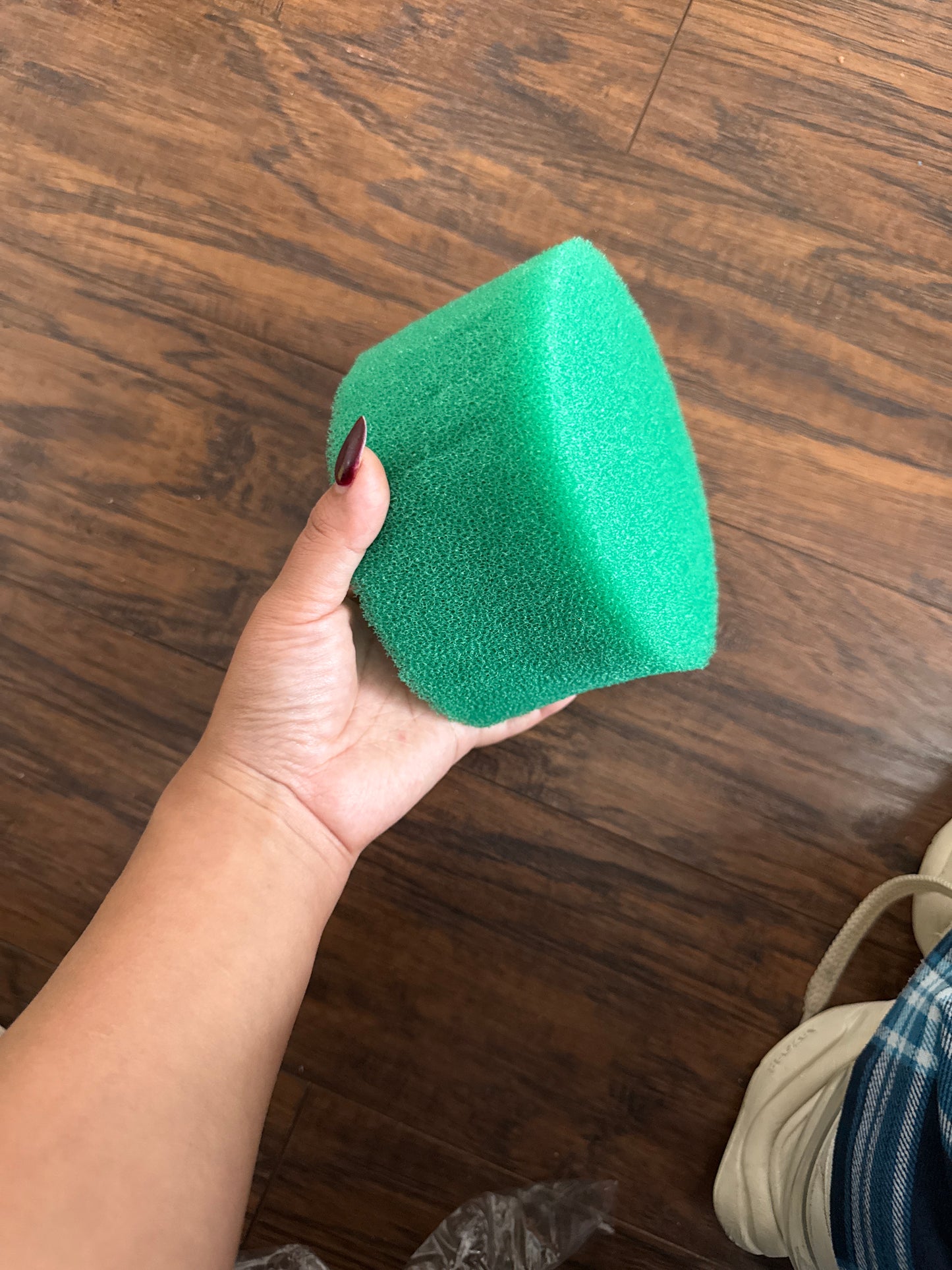 Circle green epoxy sponge