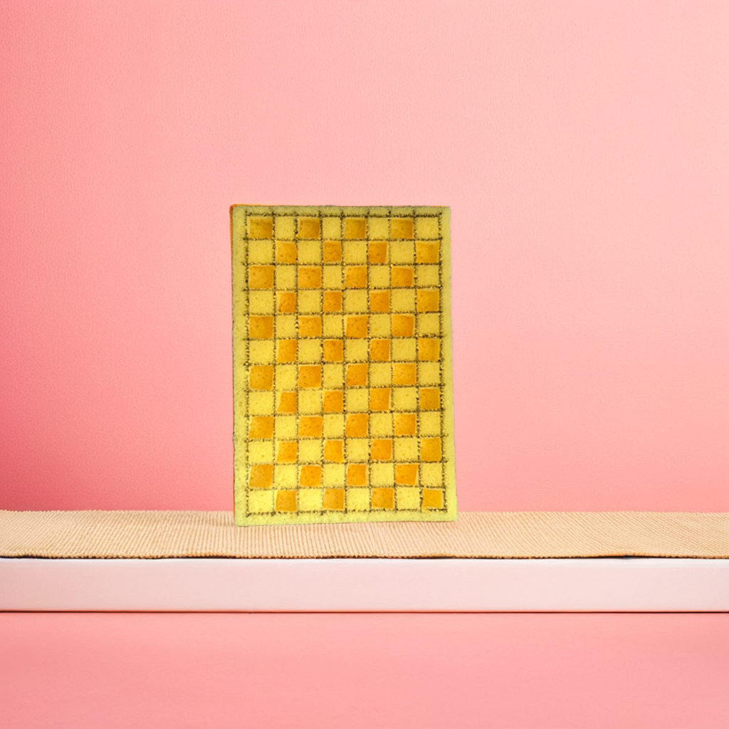 Hand Cut mini Checkered Square Shape Sponge