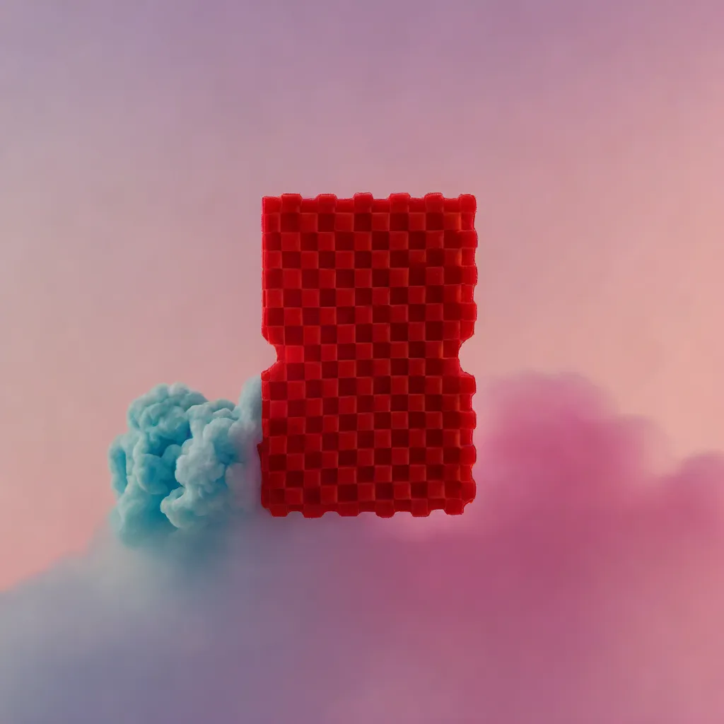 Mosaic Sponge Red & Blue