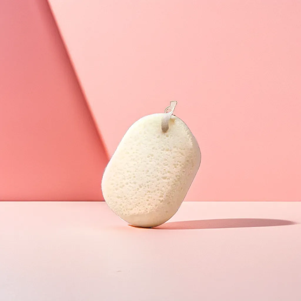 White Oval Bath Sponge