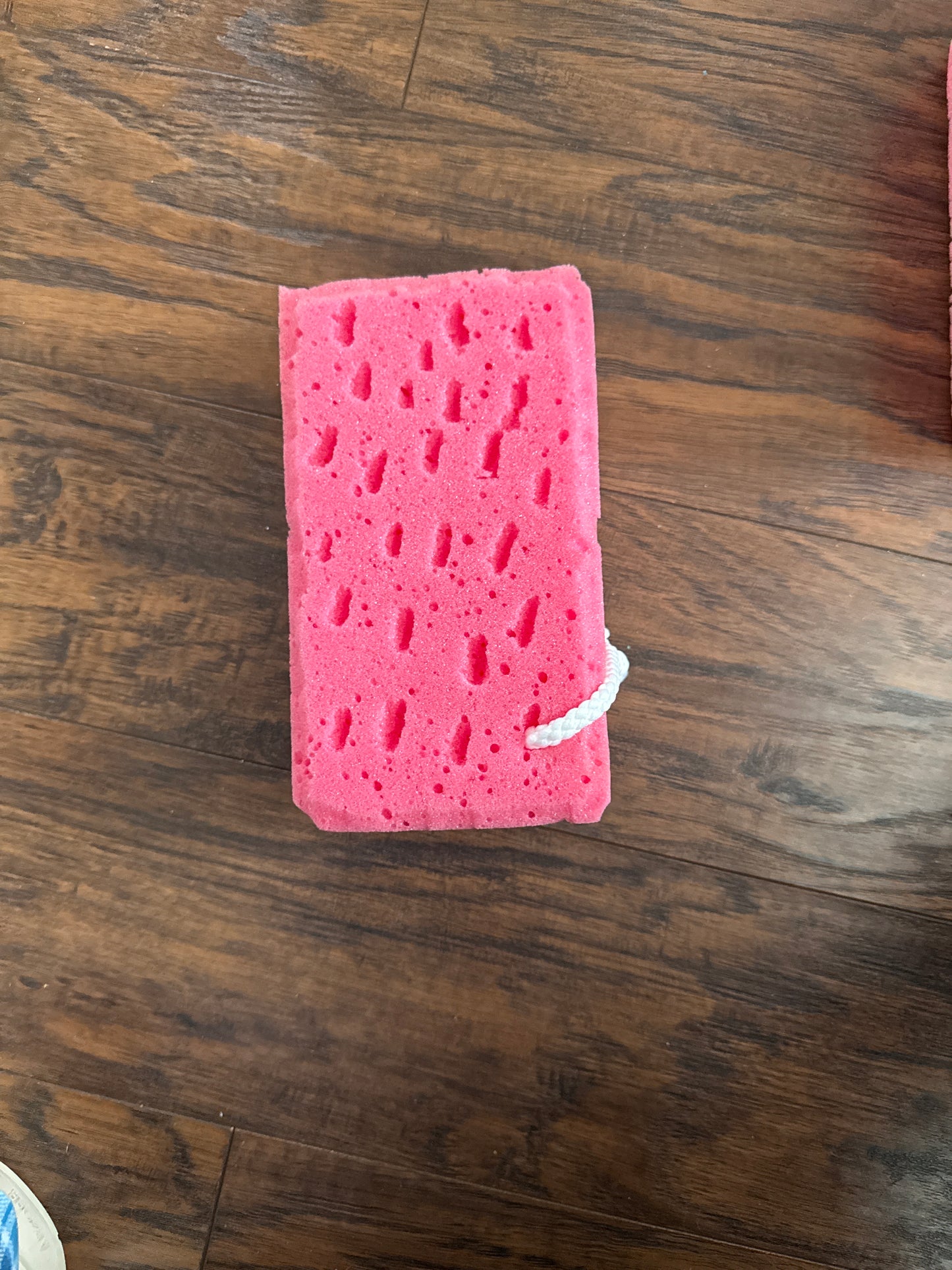 Rectangular pink sponge