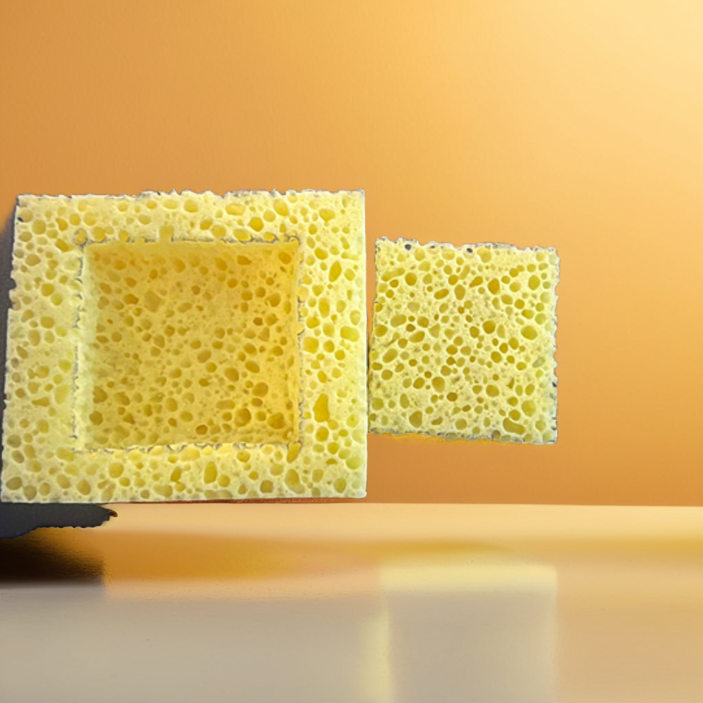 Square Boat on Square Porous Sponge