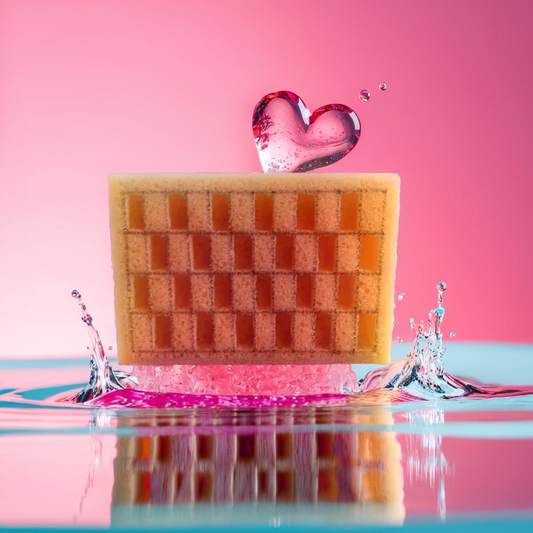 Hand Cut mini Checkered Square Shape Sponge