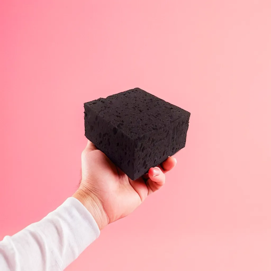 Square Black Block Porous Sponge